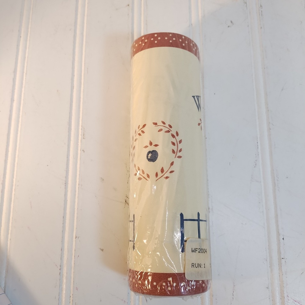 2 VTG Cottagecore Farmhouse & Fence Welcome Wallpaper Border Country 5 Yd NEW - Picture 7 of 7